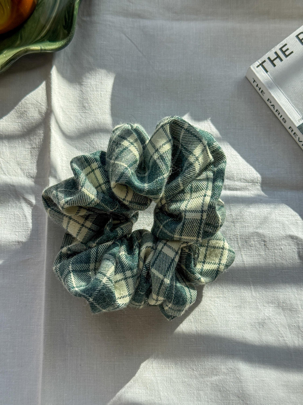 Statement Scrunchie | Green Flannel
