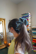 Maximalist Scrunchie | Blue Printed Lace